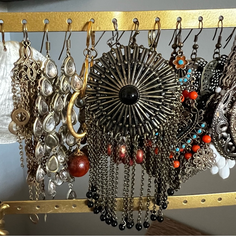 Assorted Gold Statement Earrings - image 6